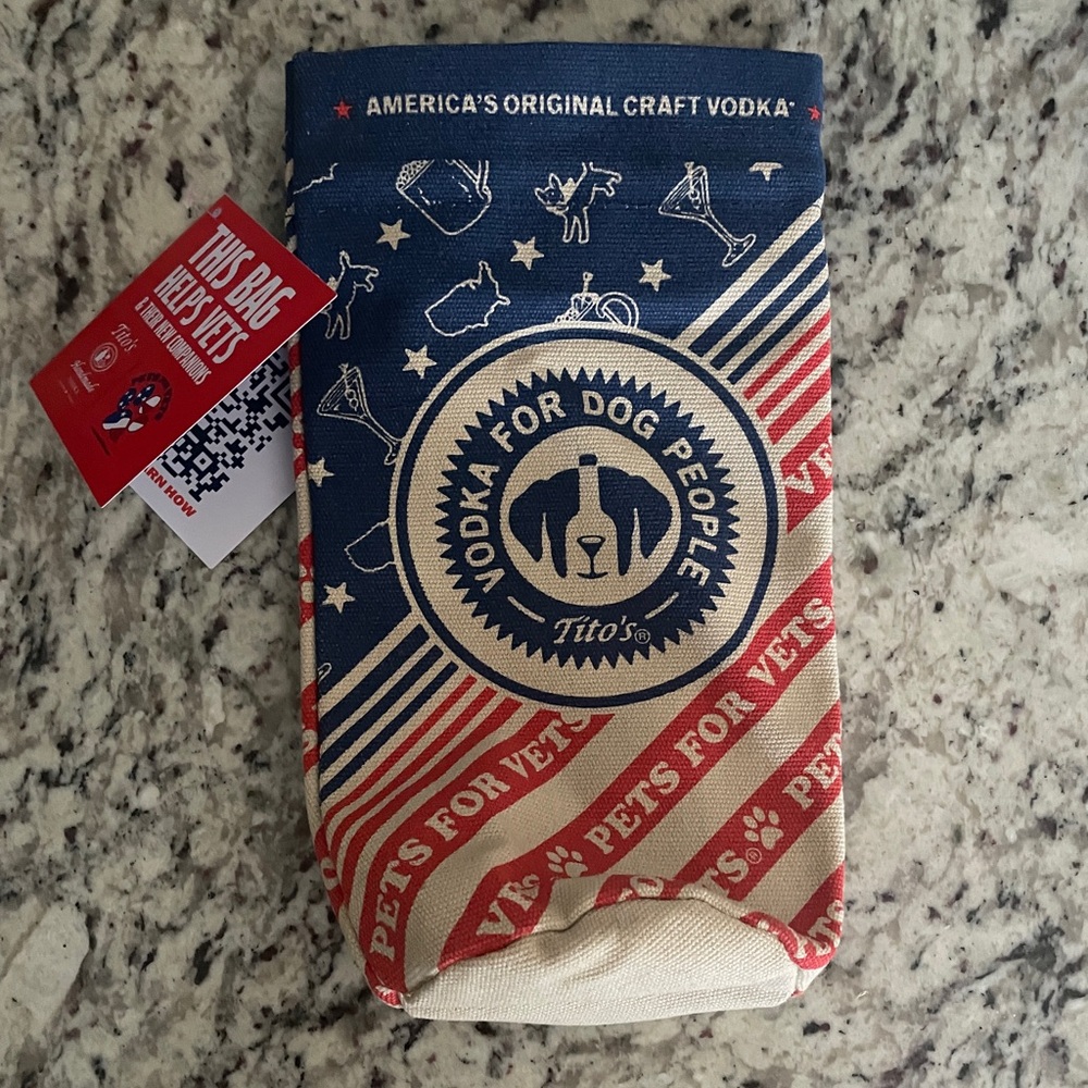 🐶 Tito's Vodka “Dog People” Burlap Bag 🐶